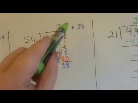 Grade 5 Math #2.6, Divide by a 2 Digit Divisor, Long Division