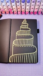 214K views · 1.9K reactions | Pattern drawing with a gold paintmarker! #drawing #zentangle #patterndrawing #artideas #sketchbook | pinoxart | Facebook