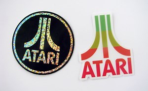 Atari Logo Aufkleber Set - Glitzernde & Transparente Vinyl Aufkleber