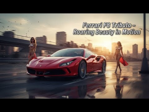 Ferrari F8 Tributo: Roaring Beauty in Motion #ai #Crazy4CarsAndBikes #FerrariF8Tributo