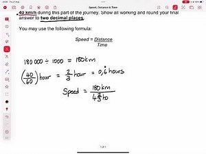 Grade 10/11/12 Maths Lit - Speed, Distance & Time