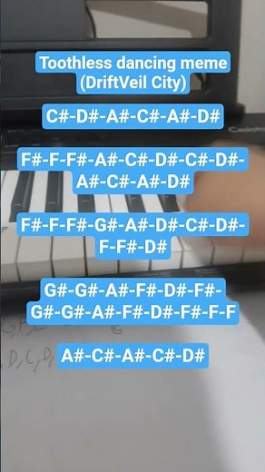 Toothless dancing meme(Driftveil city) tutorial #tutorial #keyboard #piano #toothlessdancing