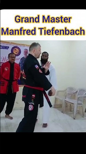 demonstration of tai chi chi power Grand Master Manfred Tiefenbach