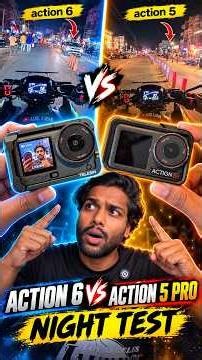 Dji action 5 Pro Vs Action 6 - Night test #dji #camera #actioncamera