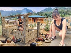 Complete the construction of the pig pen, build the columns and pour the cement foundation