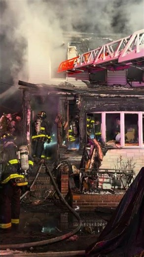 FDNY battles 2nd alarm in Queens. #fdny #nyc #firefighter