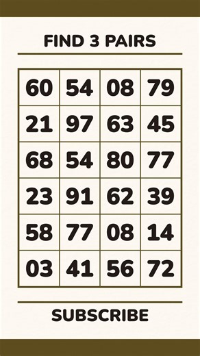 Find the Matching Numbers | Number Puzzle 8️⃣1️⃣