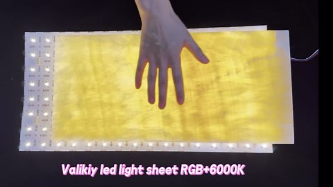 1-Pack LED Backlight Sheet 24V 45W RGBC 6000K White, 19.3X9.6 inches Each Unit, Dimmable Flexible LED Panel Sheet for Backlit Translucent Stone/Marble/Onyx/Quartz Countertops Walls