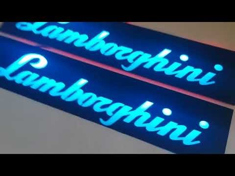 Premium LED Door Sills Lamborghini – Stainless Steel & Black Matte Panels
