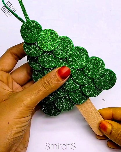 🎄Easy Glitter Foam Paper Christmas Tree Tutorial 🎄 | SmirchS