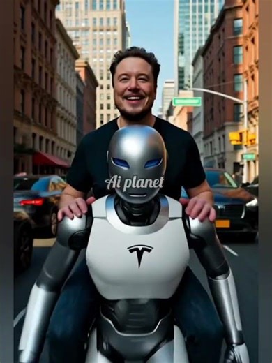 Elon Musk unveils new Tesla Robot on the street of New York #teslabot #usa #tesla #elonmusk #donald