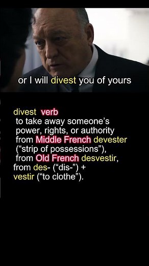 Word of the Day: 'divest' Cinematic Tutorial #vocabulary #shorts #educational