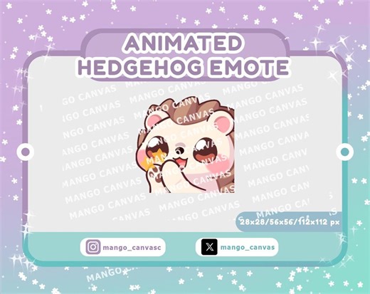 Animated Hedgehog Emote / Clap Emote - Etsy