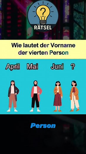 Schwieriges Logikrätsel: Wer ist die 4. Person?