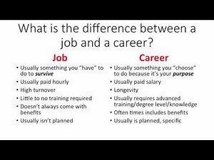 Jobs vs. Careers