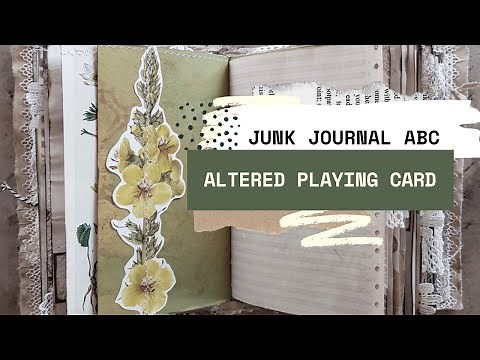 🇩🇪 A - altered playing card [JUNK JOURNAL ABC] [GERMAN/ENGLISH INFOBOX BELOW]
