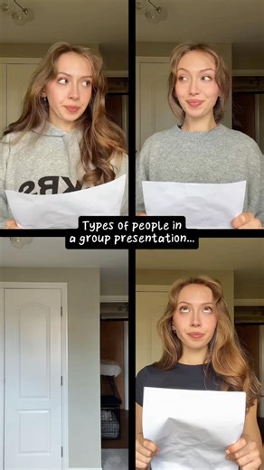 #pov Different types of people in a GROUP presentation…