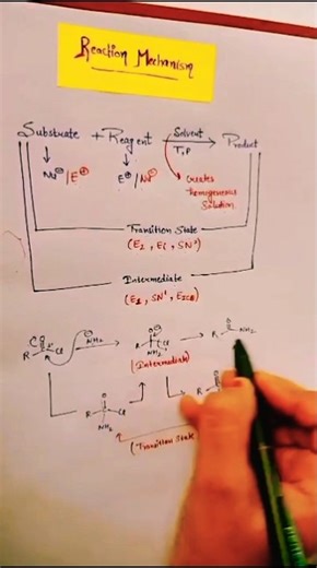 💥 Reaction Mechanism in Organic Reactions #organicchemistry