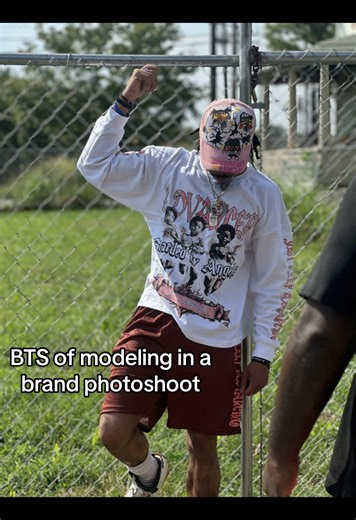 BTS of modeling in a brand shoot #fyp #streetwear #streetphotography #brandshoot