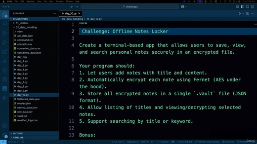 10. Day 10 Cryptography Fernet symmetric encryption