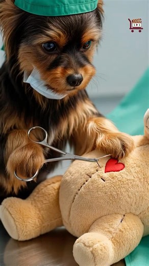 Yorkie to the Rescue, His Teddy Bear Patient Made It