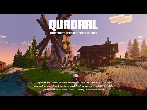 Quadral - Best Survival Texture Pack [MCPE 1.21 / 26.0]