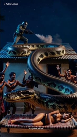 The sleeping girl had no idea that a python had come behind her.#usa #unitedstates #america #animals