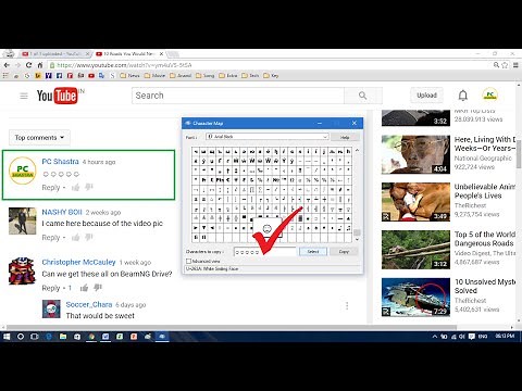 How to Insert Symbols into YouTube Comments