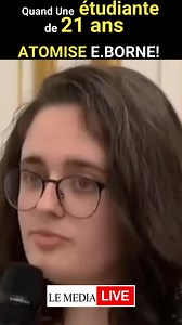 14K views · 1K reactions |  Quand une ETUDIANTE de 21 ans ATOMISE Elisabeth Borne en direct!⚡️ | Le Media Live | Facebook