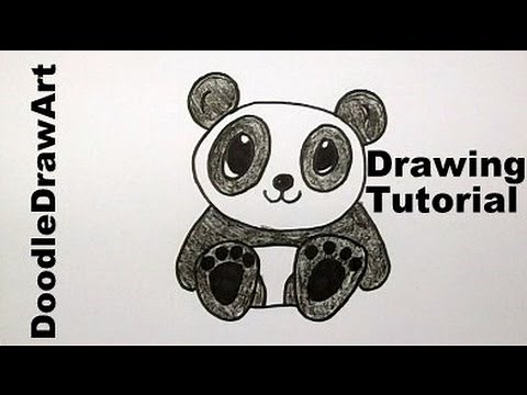 How To Draw A Baby Panda Bear Cartoon - Easy Drawing tutorial