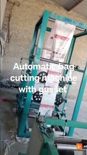 automatic bag cutting machine with gusset