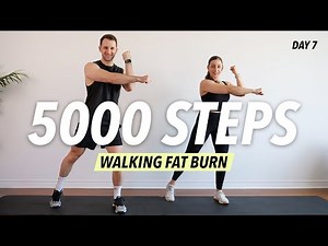 5000 Steps in 30 Minutes – Fat burning Walking HIIT Workout (No Equipment, No Repeat)