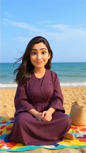 🌊 Peaceful Beach Day | 3D Animated Short | Relaxing CGI Clip