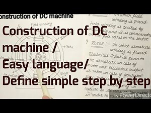 Construction of DC machine /Easy language/Define simple step by step.....