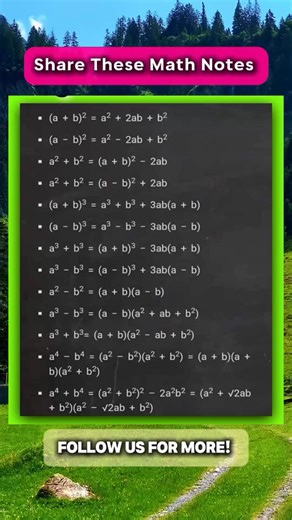 4.4K views · 34 reactions | Save These Useful Math Notes | Math Notes | Facebook