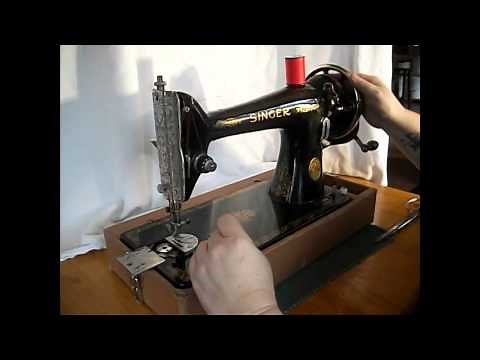 Hand-Crank Singer 66 Sewing Machine Demo Video