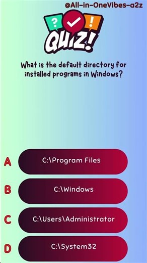 What is the default directory for installed programs in Windows?