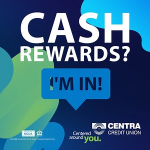 When you bank with Centra, you could get rewarded! That's because when you open a Cashback or High Interest Checking account with Centra, you're automatically enrolled in our all-cash Member Loyalty Rewards! Learn more at https://www.centra.org/about/member-loyalty-rewards/ | Centra Credit Union