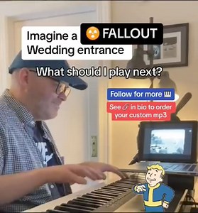 Fallout wedding entrance by johnnyplayskeys https://www.tiktok.com/t/ZTLxqNPEE/ | Fallout Fan Art