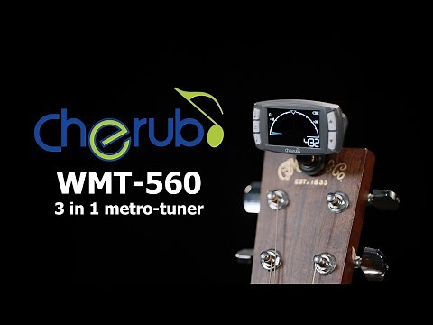 Headstock Tuner/Metronome with Tap Tempo! | Cherub WMT-560
