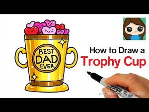 How to Draw a Trophy Cup Easy | Father's Day