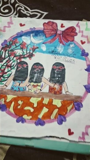 Drawing of three beautiful besties ❤️❤️🥰🥰 #art #drawing #painting #facts #cute
