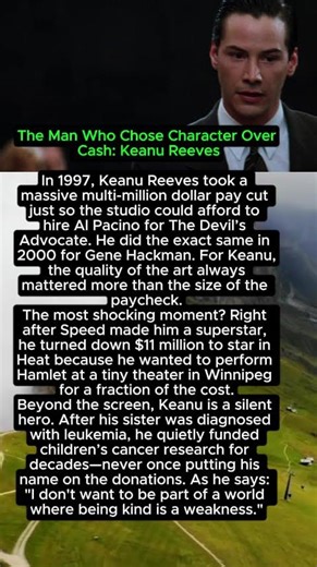 The Man Who Chose Character Over Cash Keanu Reeve
