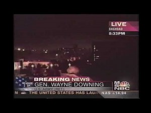 MSNBC Coverage of Shock and Awe Operations Iraq March 2003