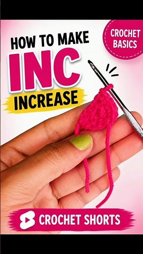 How to Make INC (Increase) in Crochet | Crochet Increase for Beginners | #viralshorts