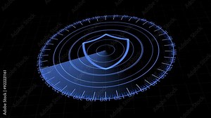 3d hud radar animation . military search system . navigation interface hud animation.