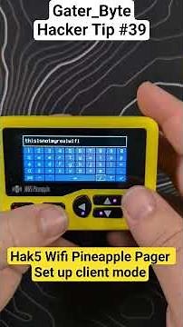 Hak5 WiFi pineapple in client mode