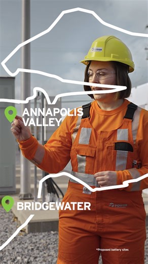 Batteries can help us store renewable energy and bring more of it to the grid when we need it. They’re helpful on days when the wind isn’t blowing or the sun isn’t shining—and also during periods when demand for electricity is high, like on cold winter days. Tune in to check out our grid scale battery site in Elmsdale, and learn about how batteries will support our energy future. 🔋 You can find out more about our renewable energy transition at nspower.ca/clean. | Nova Scotia Power