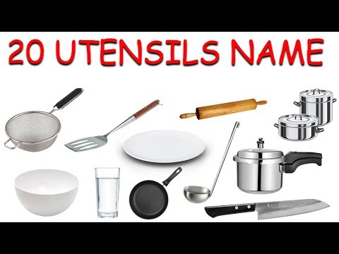 Utensils Names | Learn 20 Utensils Names in English and hindi with Pictures for kids #utensilsname