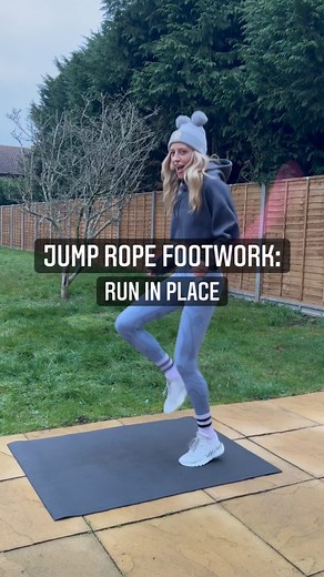 Lauren Flymen | Jump Rope ✨ | Learn to run in place with this drill 😁 Just make sure you’ve mastered the basic bounce first and take it much slower than shown here 👊🏼😅 •... | Instagram